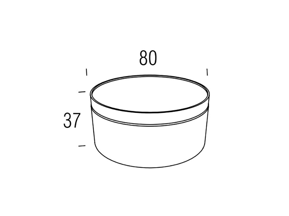 Mesa auxiliar tapizada en textil o piel Isen