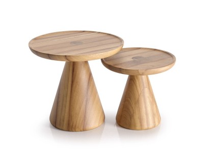 Mesa auxiliar de madera maciza Luxu