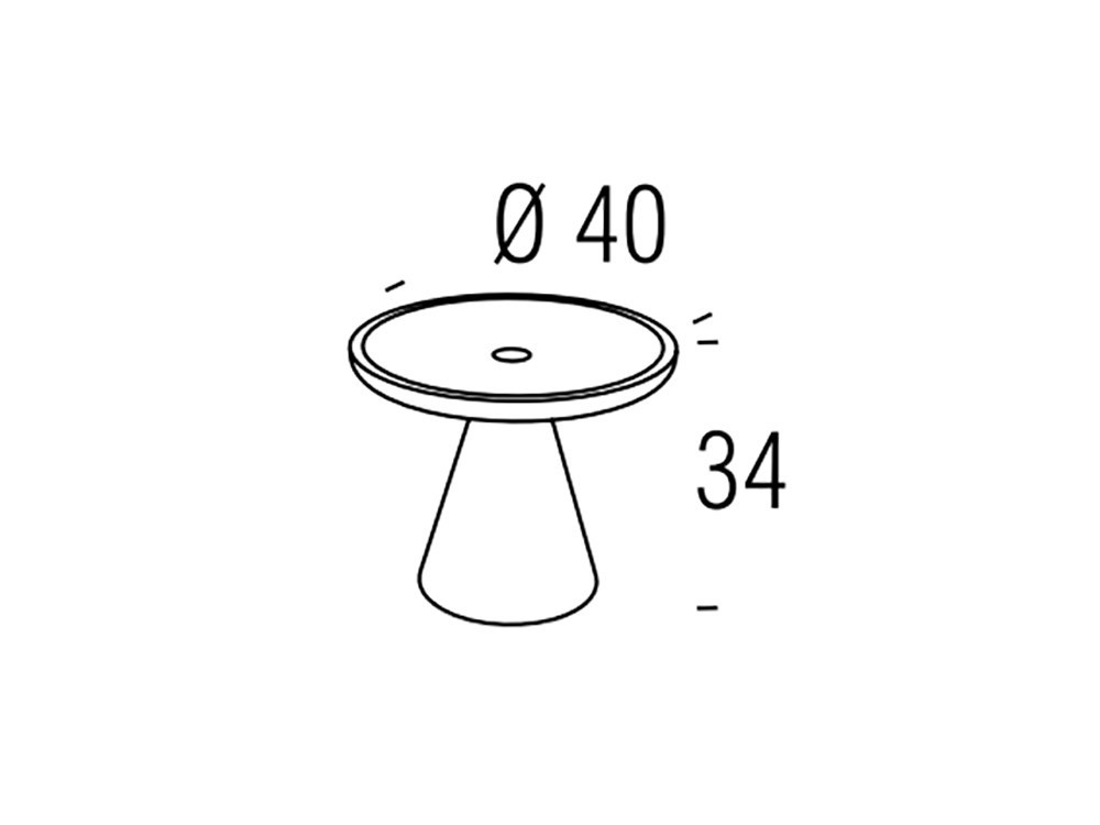 Mesa auxiliar de madera maciza Luxu