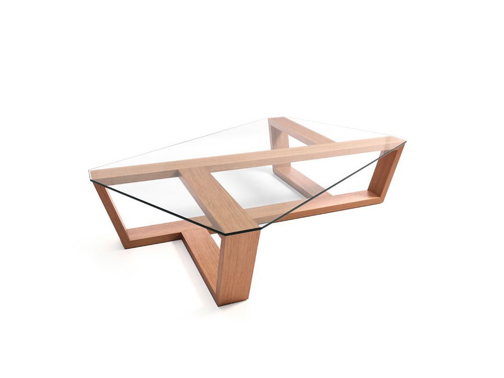 Mesa de centro con sobre de cristal templado Agol