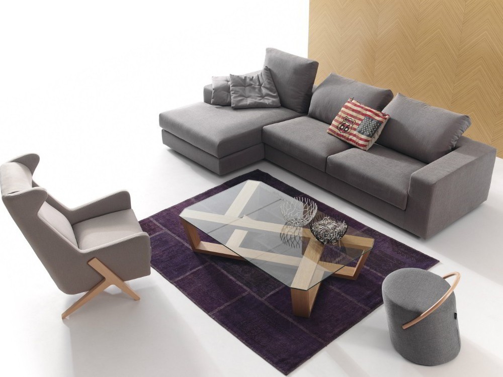 Mesa de centro con sobre de cristal templado Agol