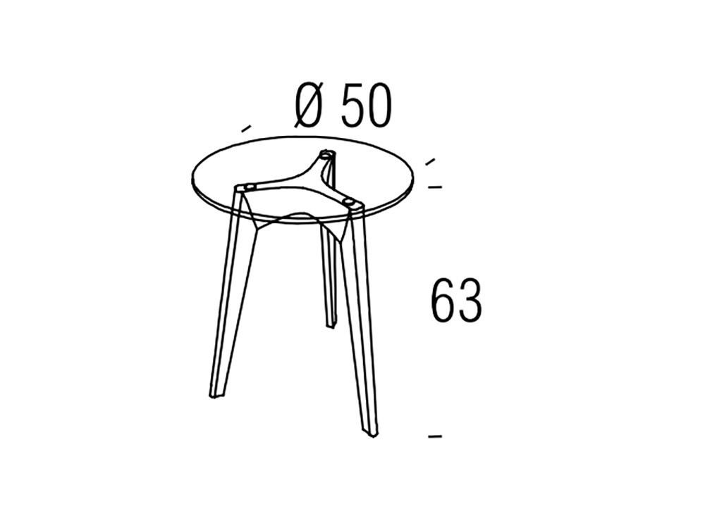 Mesa de centro o auxiliar con sobre de cristal Icon
