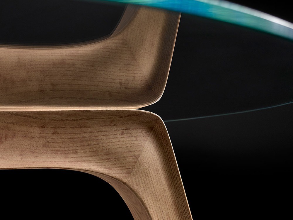 Mesa de centro o auxiliar con sobre de cristal Icon