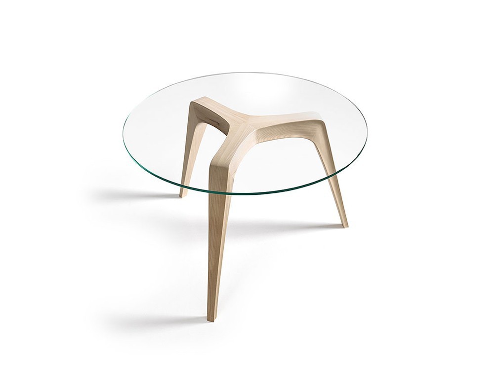 Mesa de centro o auxiliar con sobre de cristal Icon