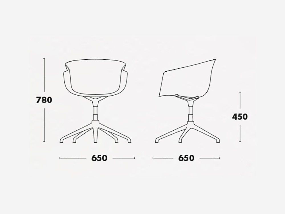 Silla Bai regulable en altura y giratoria