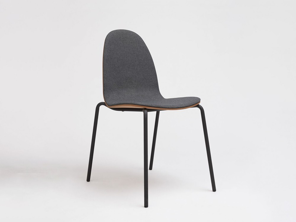 Silla Bob de acero y madera