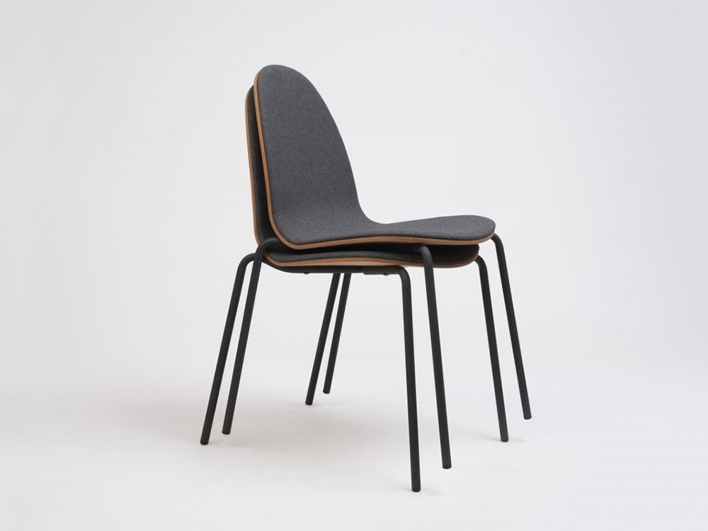 Silla Bob de acero y madera