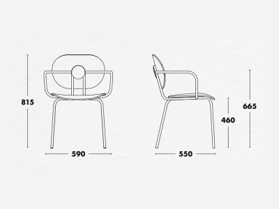 Silla Hari personalizada con brazos: tapicería premium en sillas de comedor modernas de Ondarreta.