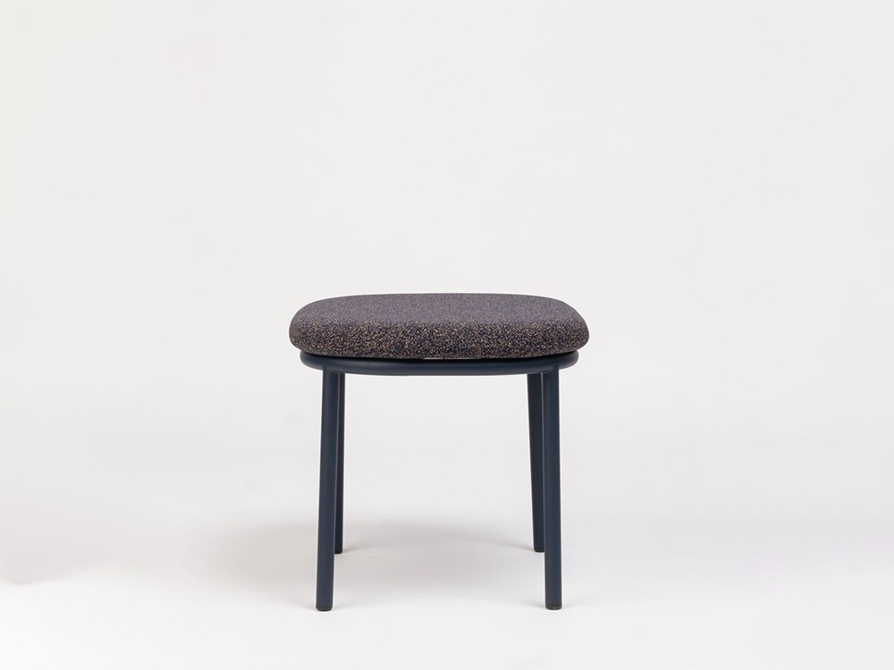 Otomán en acero o madera Lana