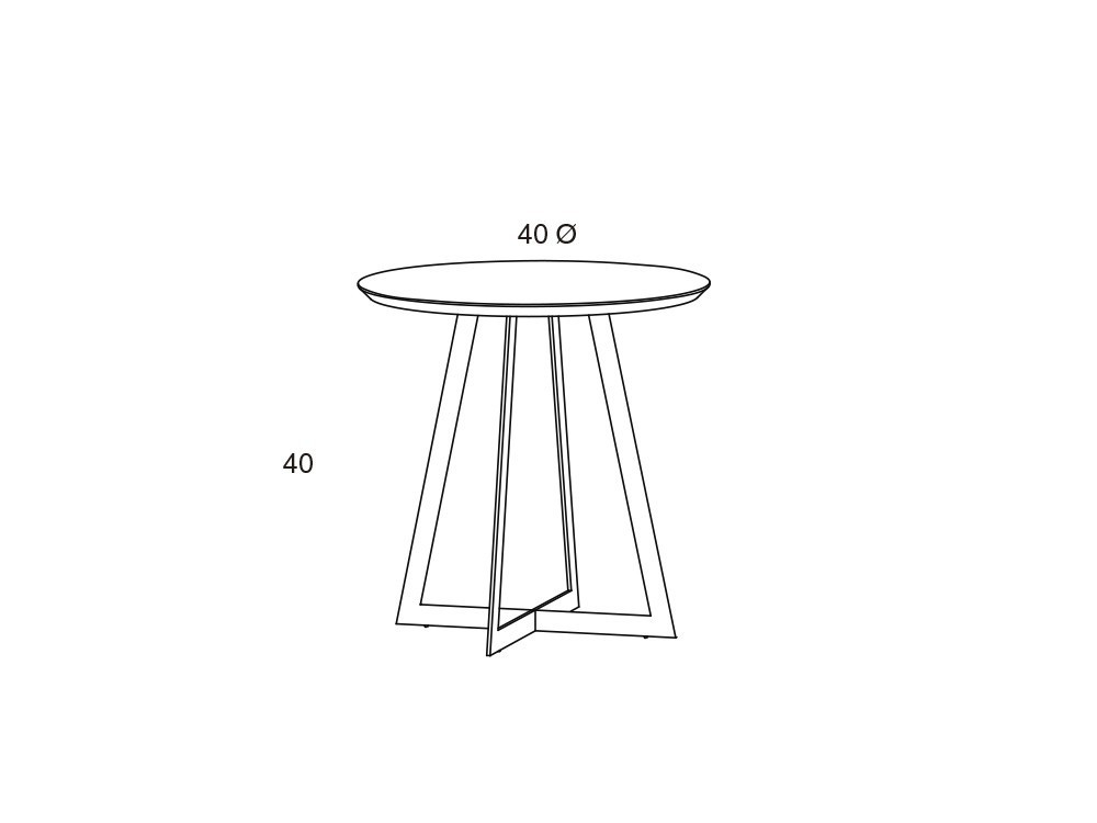 Mesita auxiliar redonda Palma Color de Mobenia - 10
