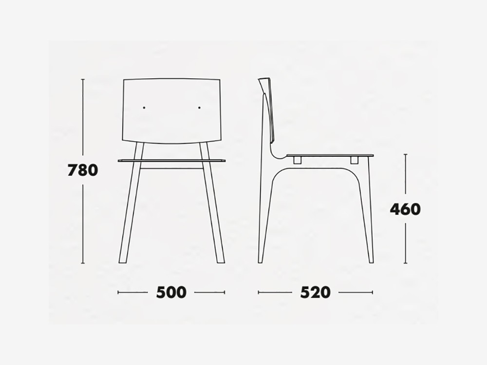 Silla de madera Mikado