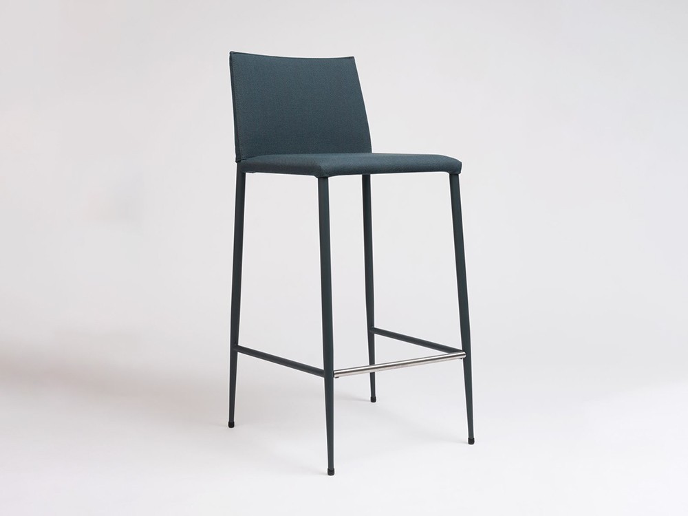Taburete de acero y tapizado Moka