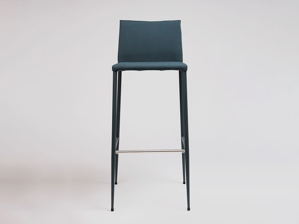 Taburete de acero y tapizado Moka