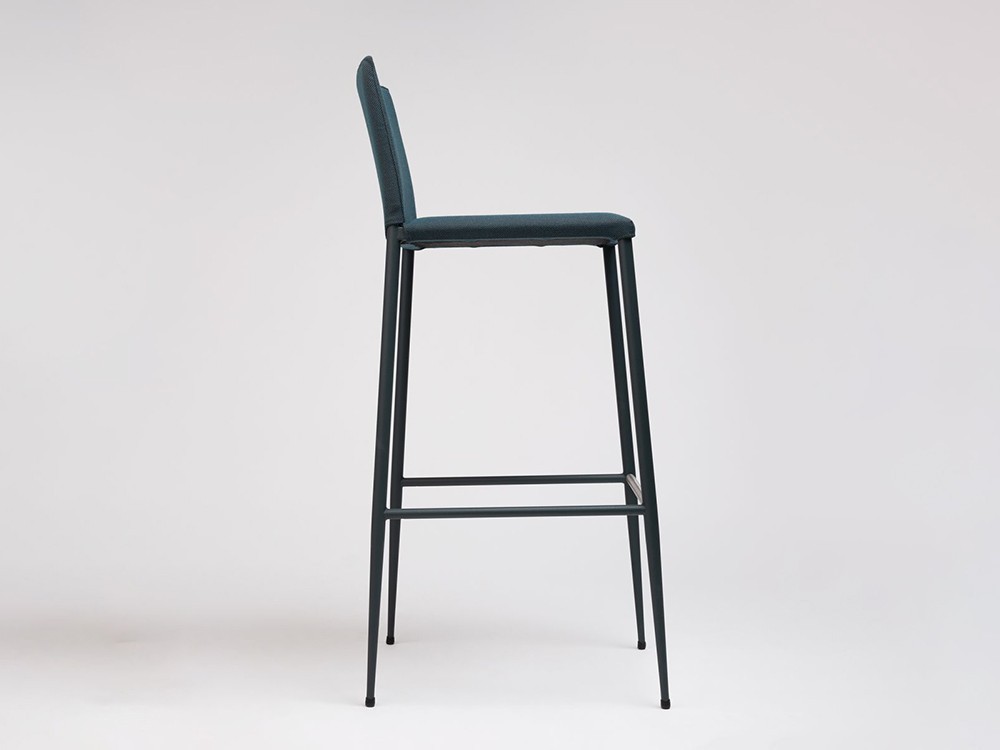 Taburete de acero y tapizado Moka