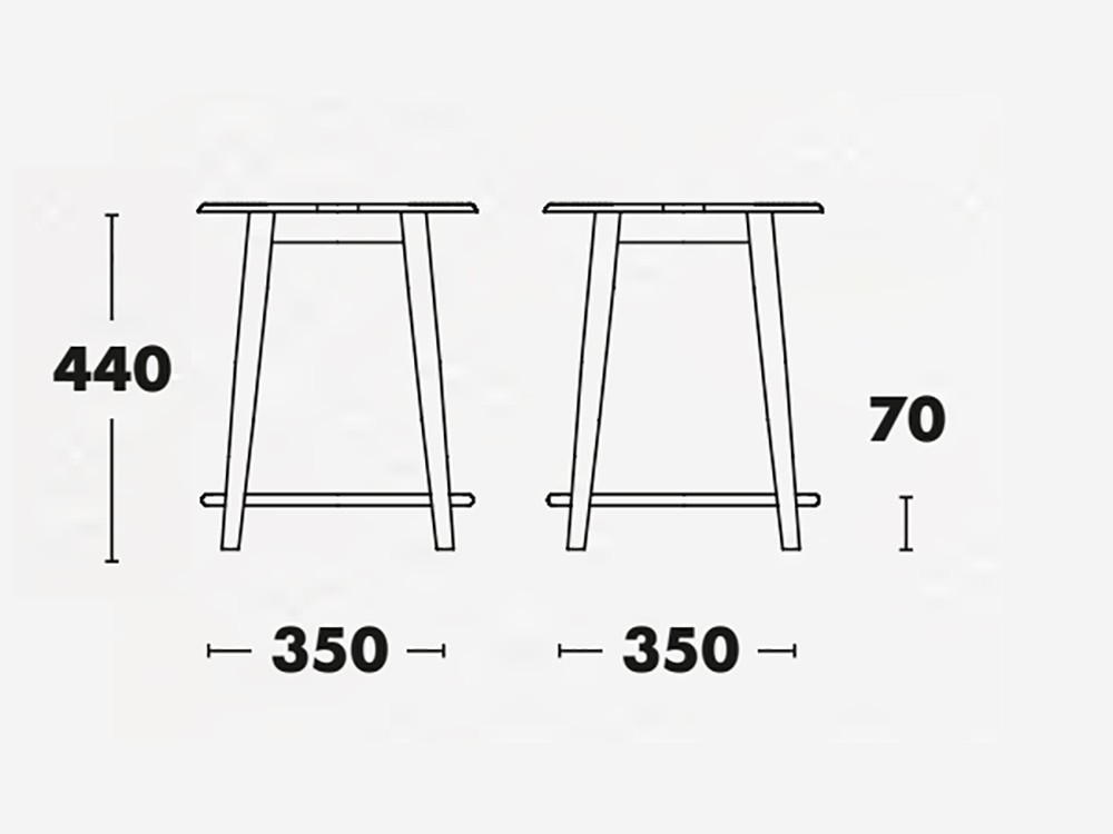 Taburete alto o bajo Oto