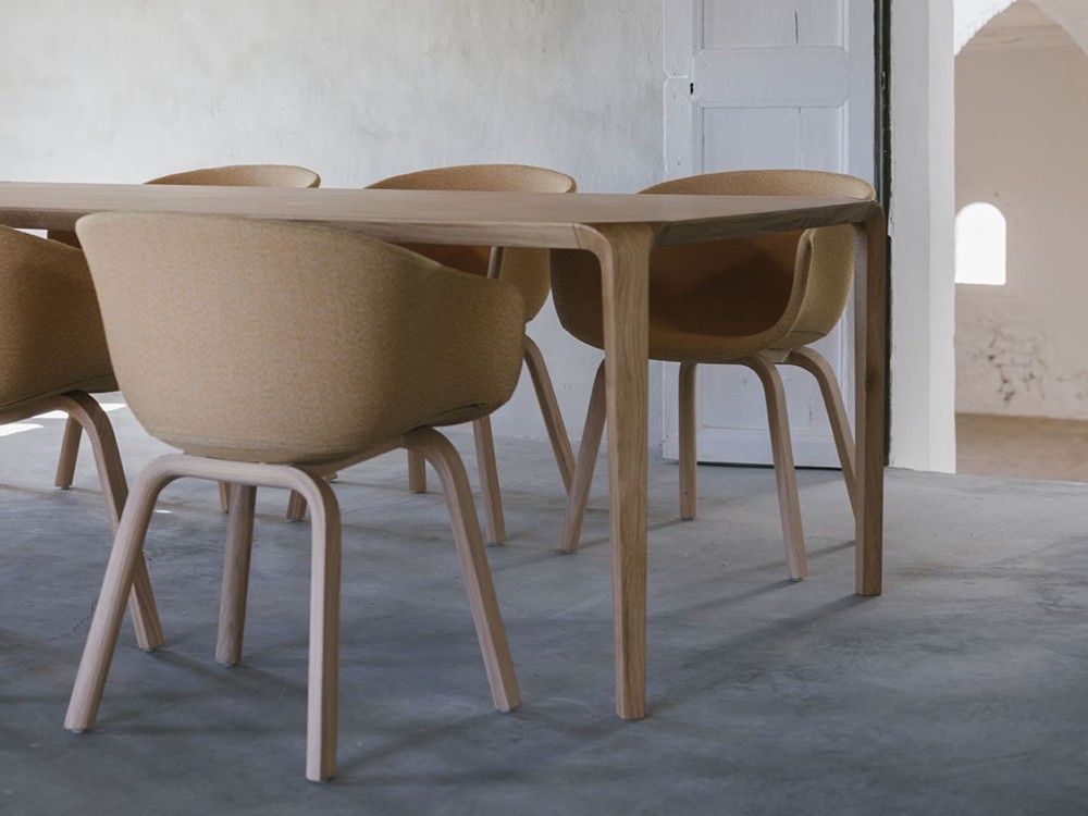 Mesa de comedor de fresno o roble Silu