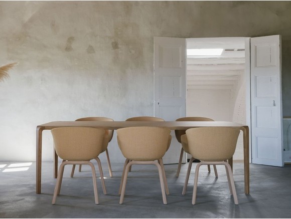Mesa de comedor de fresno o roble Silu
