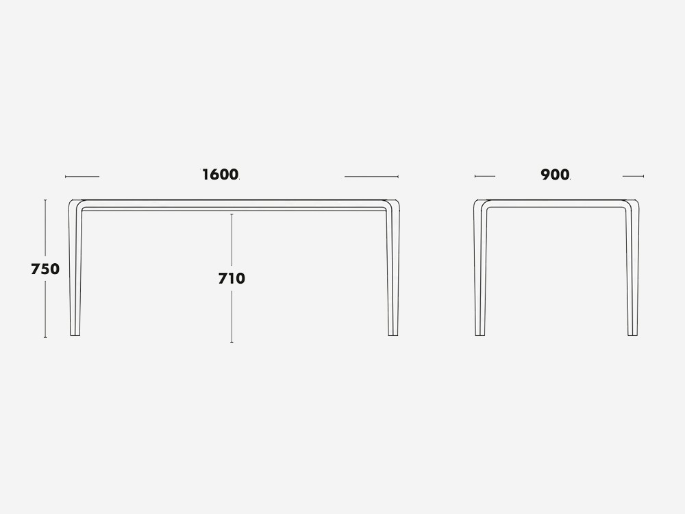 Mesa de comedor de fresno o roble Silu