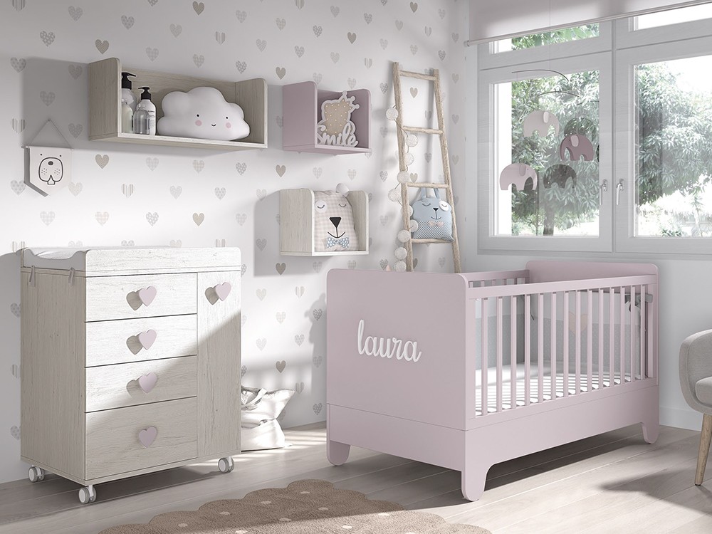 Mueble cambiador Soft White con ruedas Ros Mini - 38