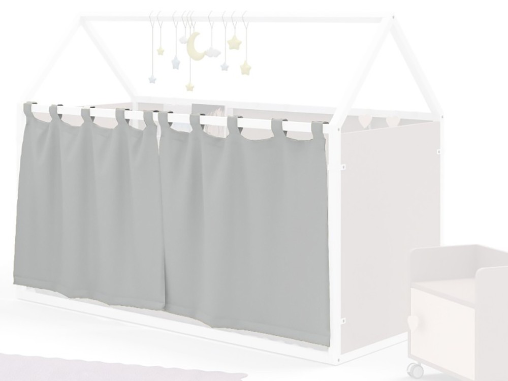 Cortinas para cama casita 90x190cm