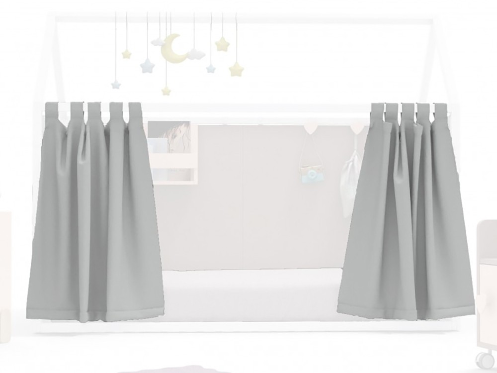 Cortinas para cama casita 90x190cm