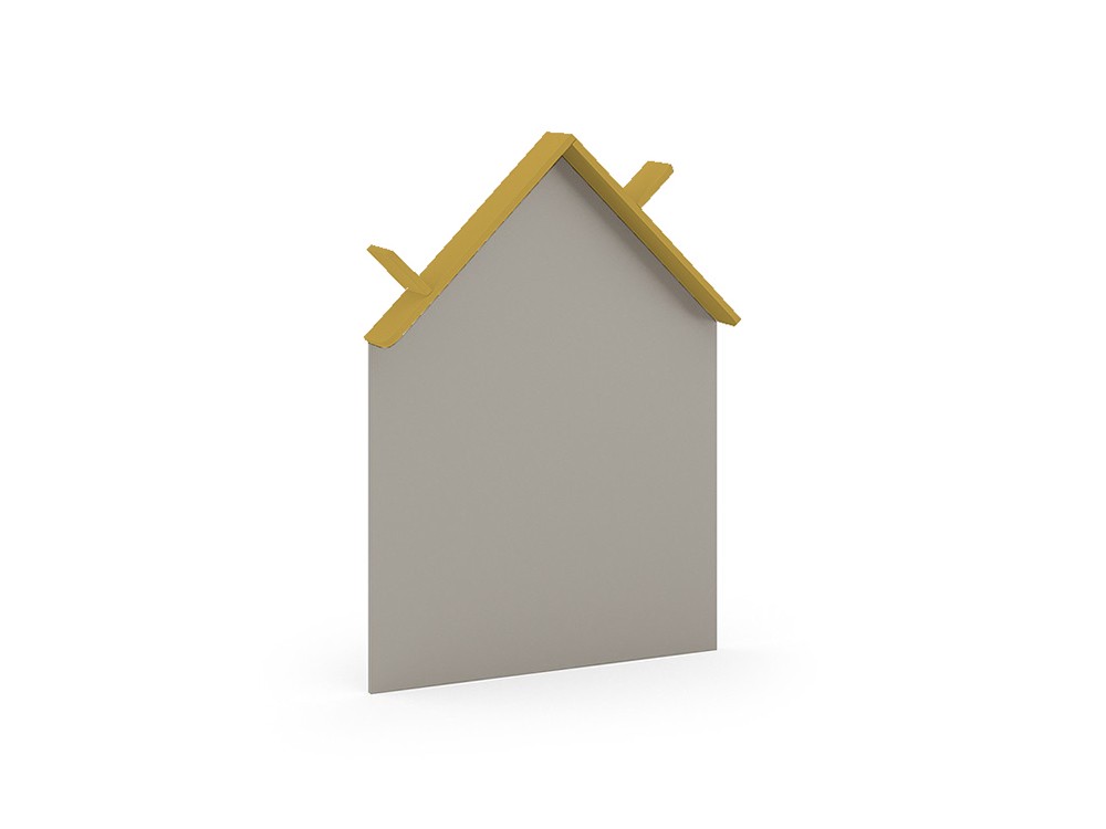 Pizarra silueta de casita con estante para libros ros mini mood curry