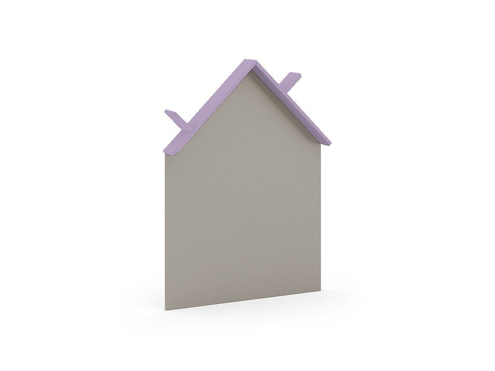 Pizarra silueta de casita con estante para libros ros mini mood lila