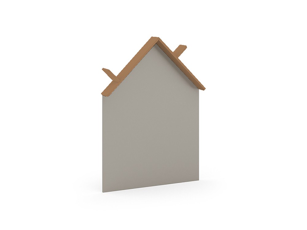 Pizarra silueta de casita con estante para libros ros mini mood óxido