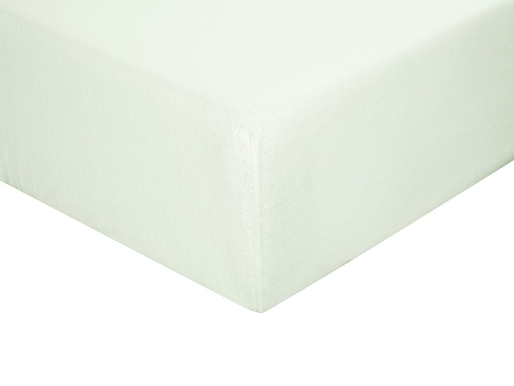 Sábana bajera para cama individual o doble color agua