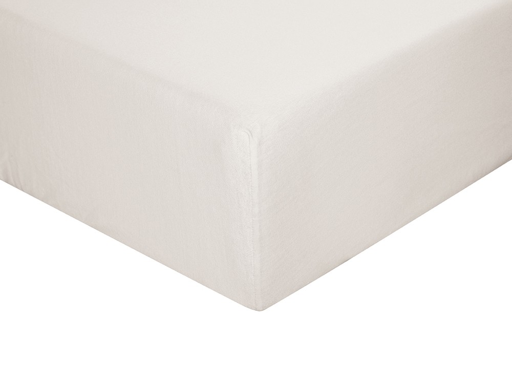 Sábana bajera para cama individual o doble color lino