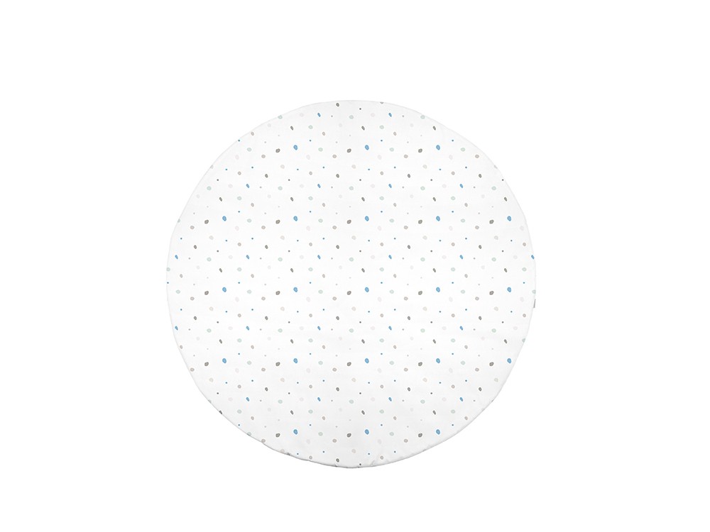 Alfombra redonda de algodón modelo Dots combi