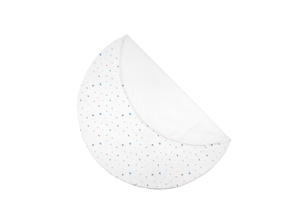 Alfombra redonda de algodón modelo Dots combi