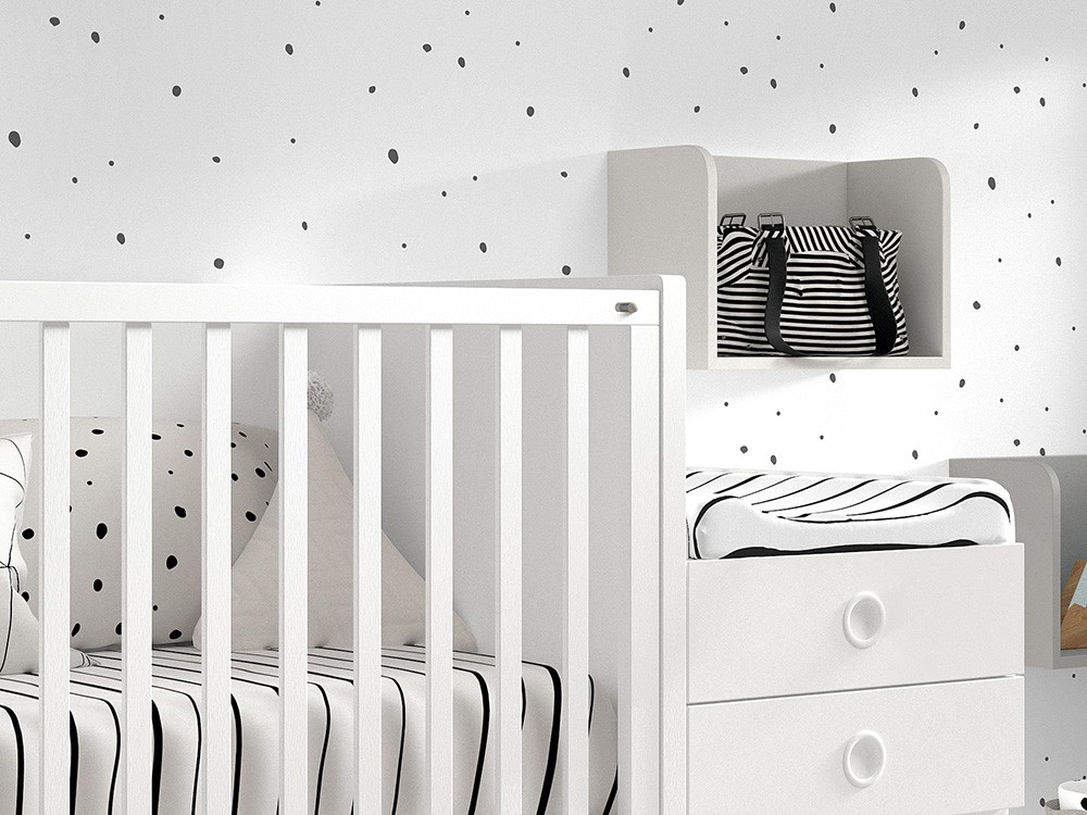 Rollo de papel pintado Dots mini onix