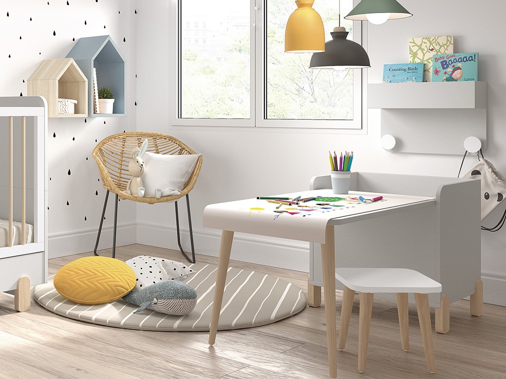 Alfombra redonda de algodón lines caliza