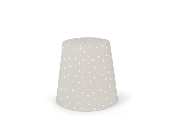 puff cónico relleno de espuma con exterior de algodón dots caliza