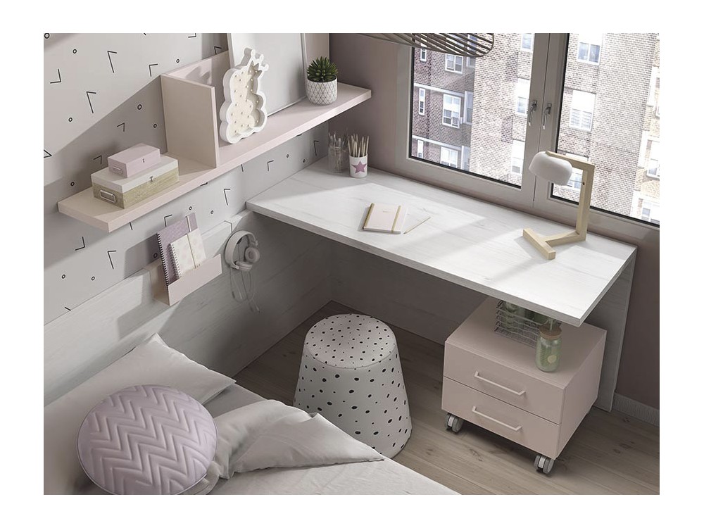 puff cónico relleno de espuma con exterior de algodón dots blanco