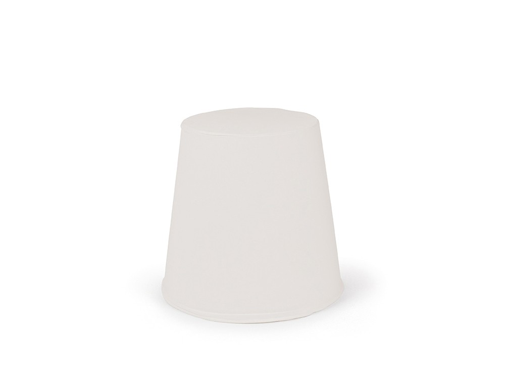 puff cónico de espuma con tapizado en tejido panamá liso lino