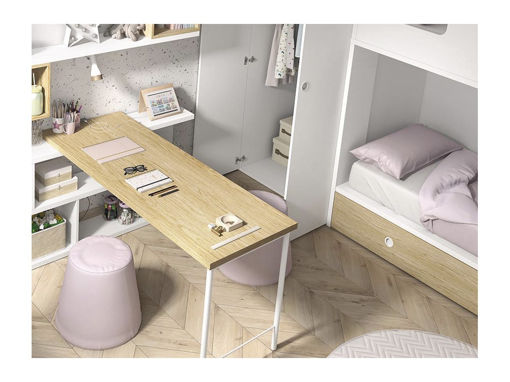 puff cónico de espuma con tapizado en tejido panamá liso malva