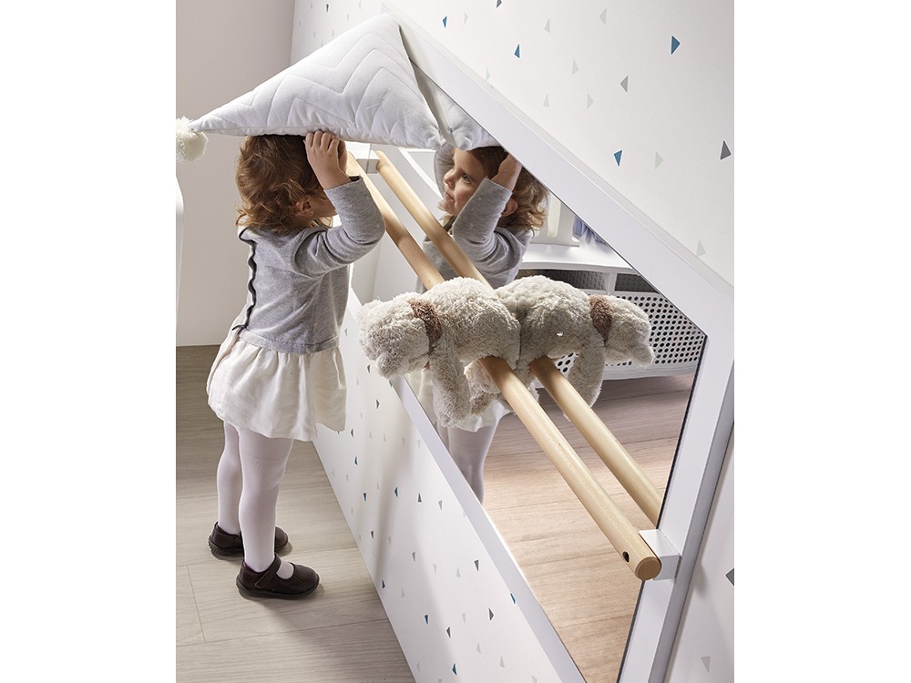 espejo con barra montessori