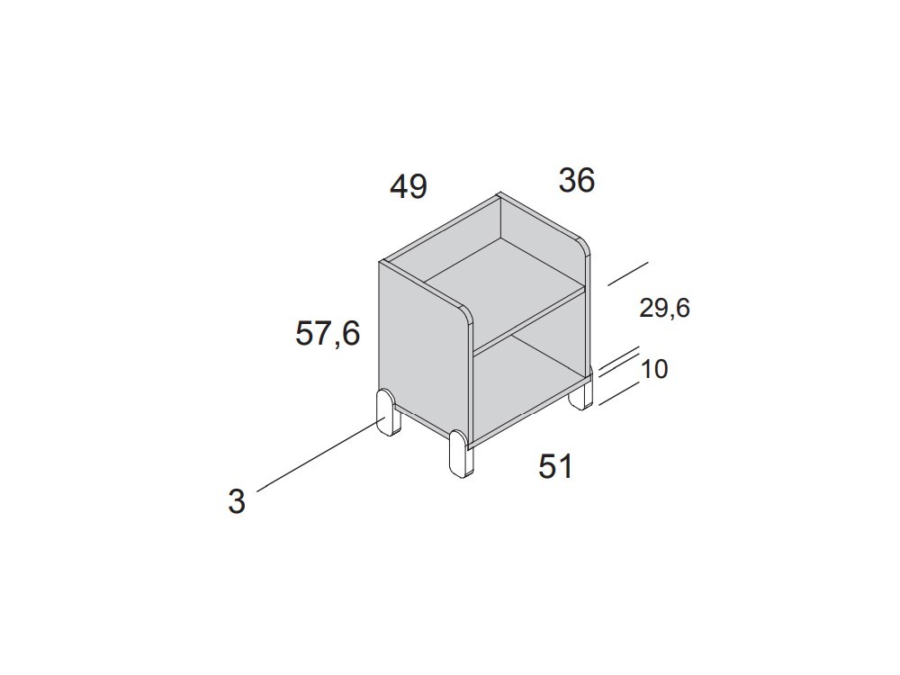 medidas estantería con ruedas o patas