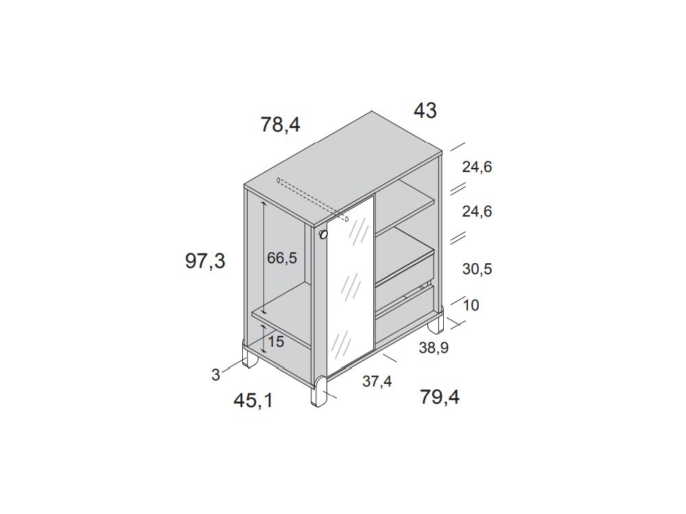 medidas Armario de inspiración Montessori Arco Iris con espejo mini mood de ros