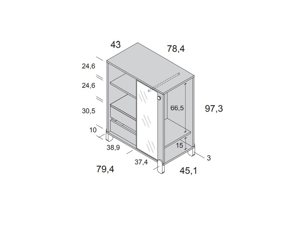 medidas Armario de inspiración Montessori Arco Iris con espejo mini mood de ros