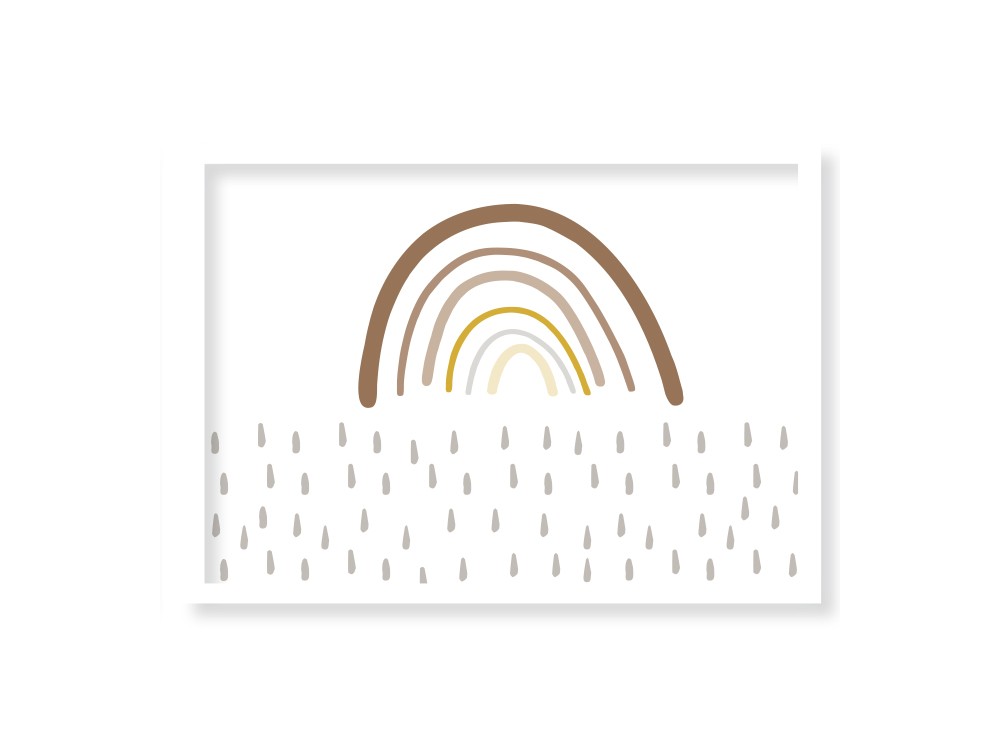 cuadro enmarcado arco iris mood mini greda