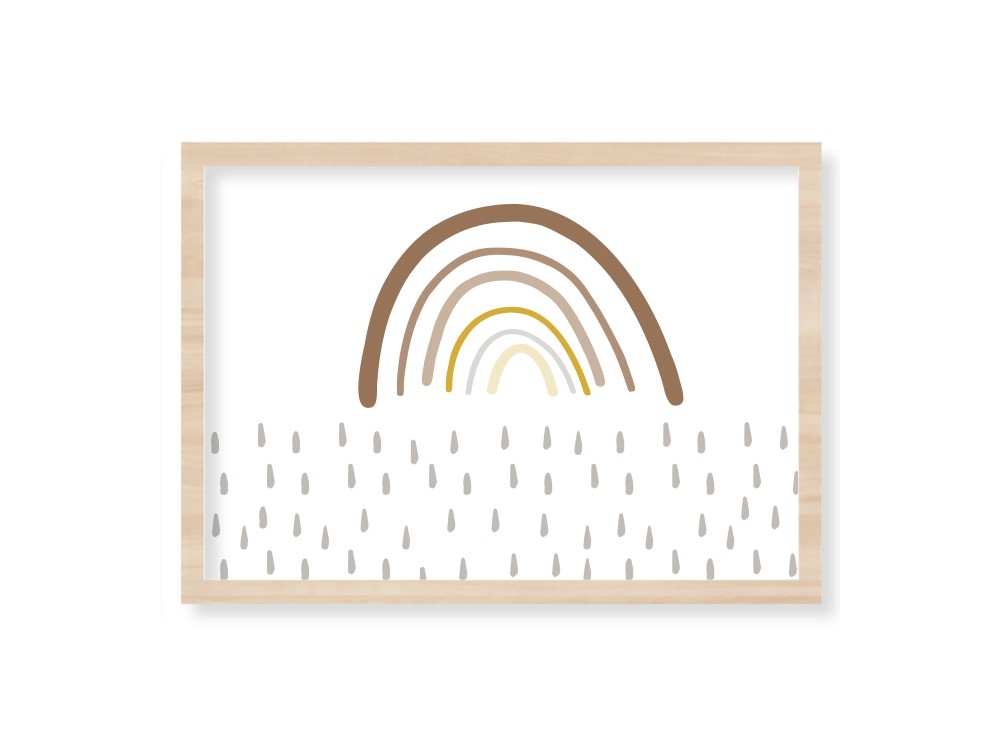 cuadro enmarcado arco iris mood mini greda