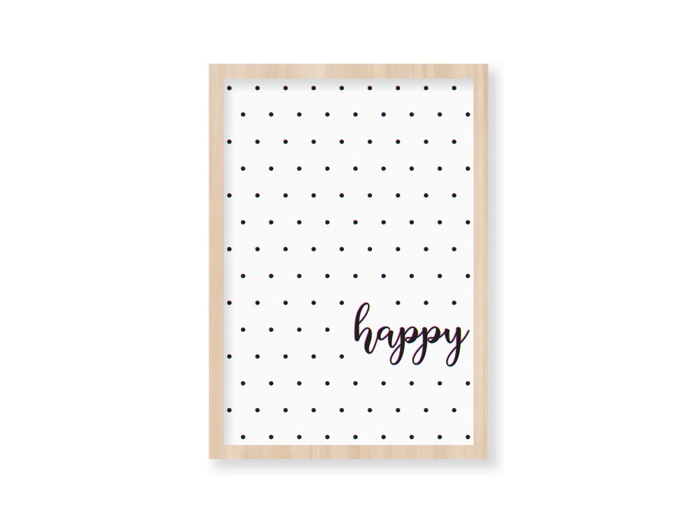 cuadro enmarcado Happy elige marco