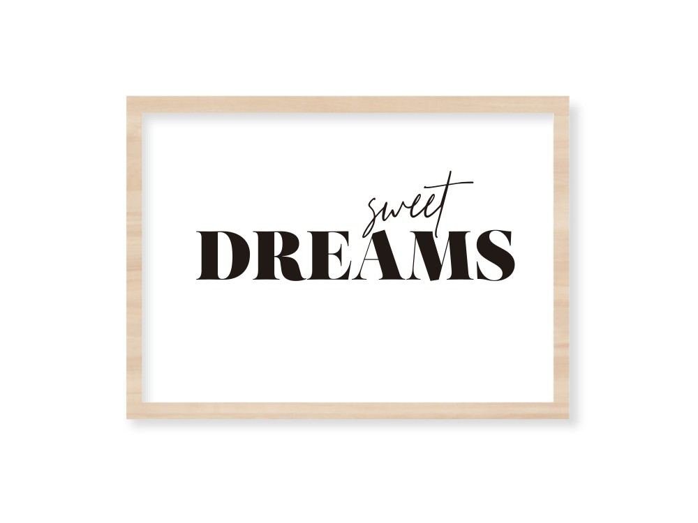 Cuadro enmarcado Sweet Dreams en dos medidas con marcos a escoger