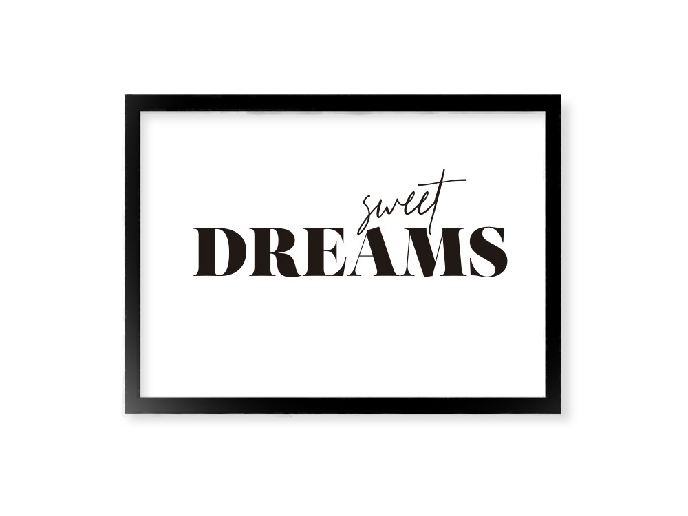 Cuadro enmarcado Sweet Dreams en dos medidas con marcos a escoger