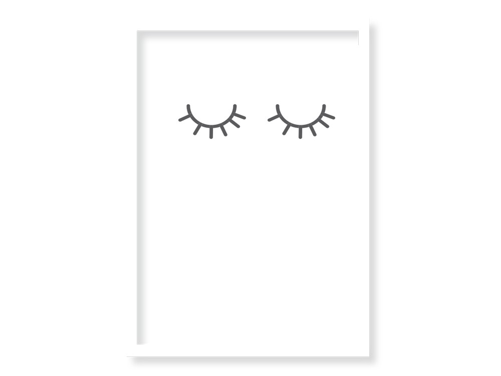 Cuadro enmarcado Pestañas en dos medidas con marcos a escoger