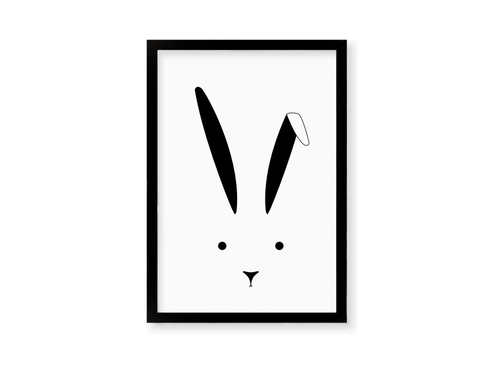 Cuadro enmarcado Rabbit en dos medidas con tres modelos de marco a escoger.