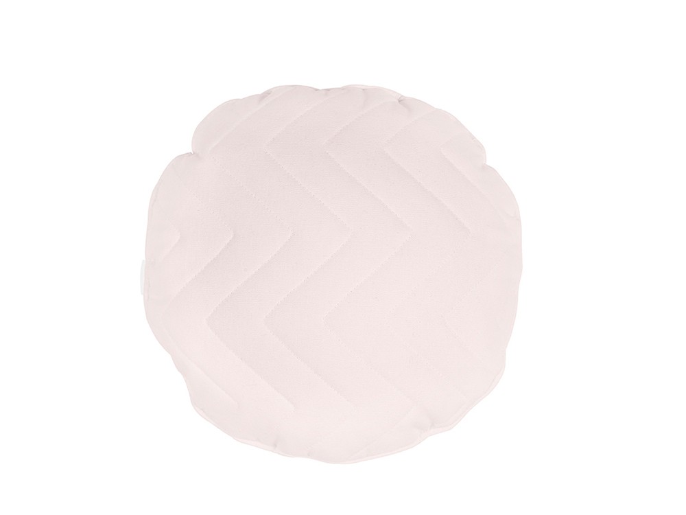 Cojín redondo zig-zag malva